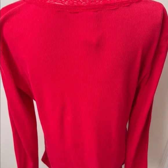 Disney Red Long Sleeve V-Neck Top - Picture 9 of 16